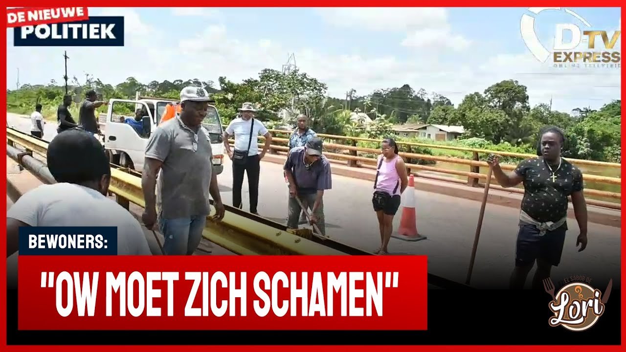Burgers Paranama wacht niet op OW en pakt situatie brug aan (Suriname)