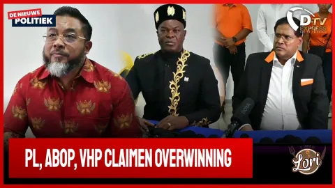Flitsen indiening kandidatenlijst PL, ABOP en VHP (Suriname)