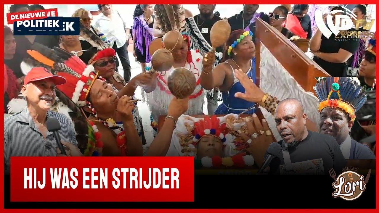 Flitsen vanuit Powaka rouwplechtigheid Toekajanaleider Sabajo (Suriname)