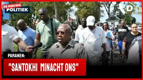 Paranen protesten bij kabinet President (Suriname)