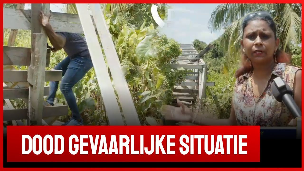Bewoners Paranam pissig over loopbrug