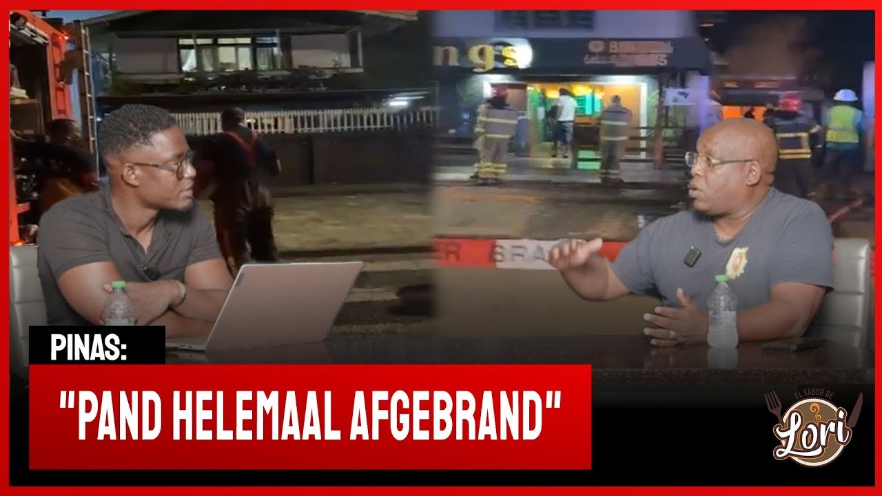 Brandweer over brand Eduard Brumastraat (weidenstraat) (Suriname)
