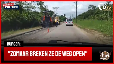 Burger woest; weg naar Saramaccabrug wordt opengebroken (Suriname)