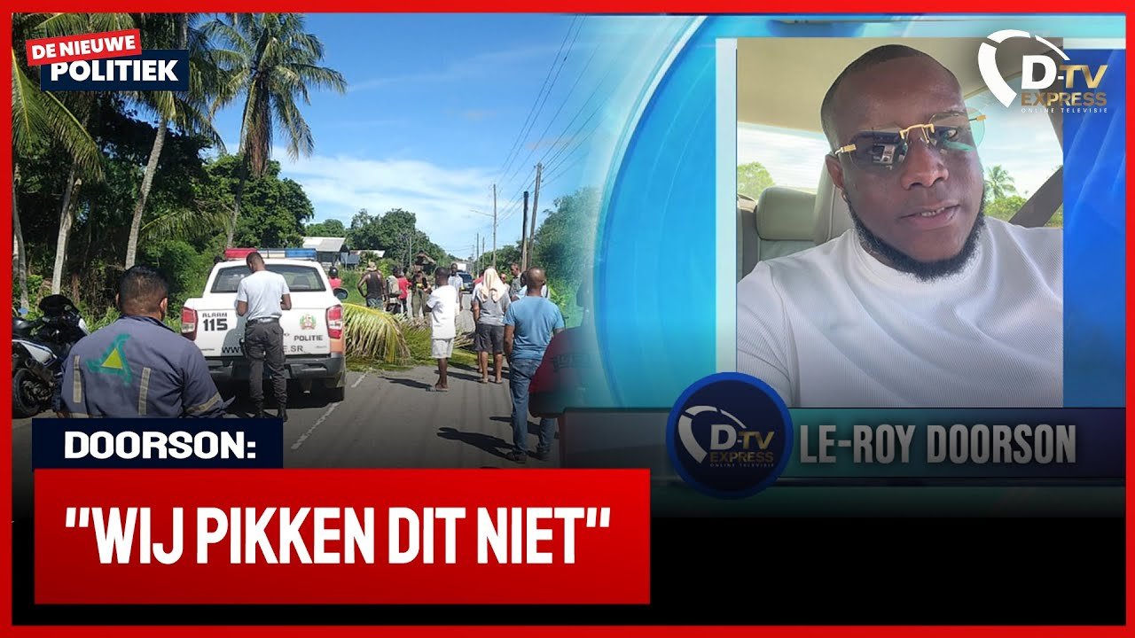 Coronianen barricaderen weg naar Nickerie (Suriname)