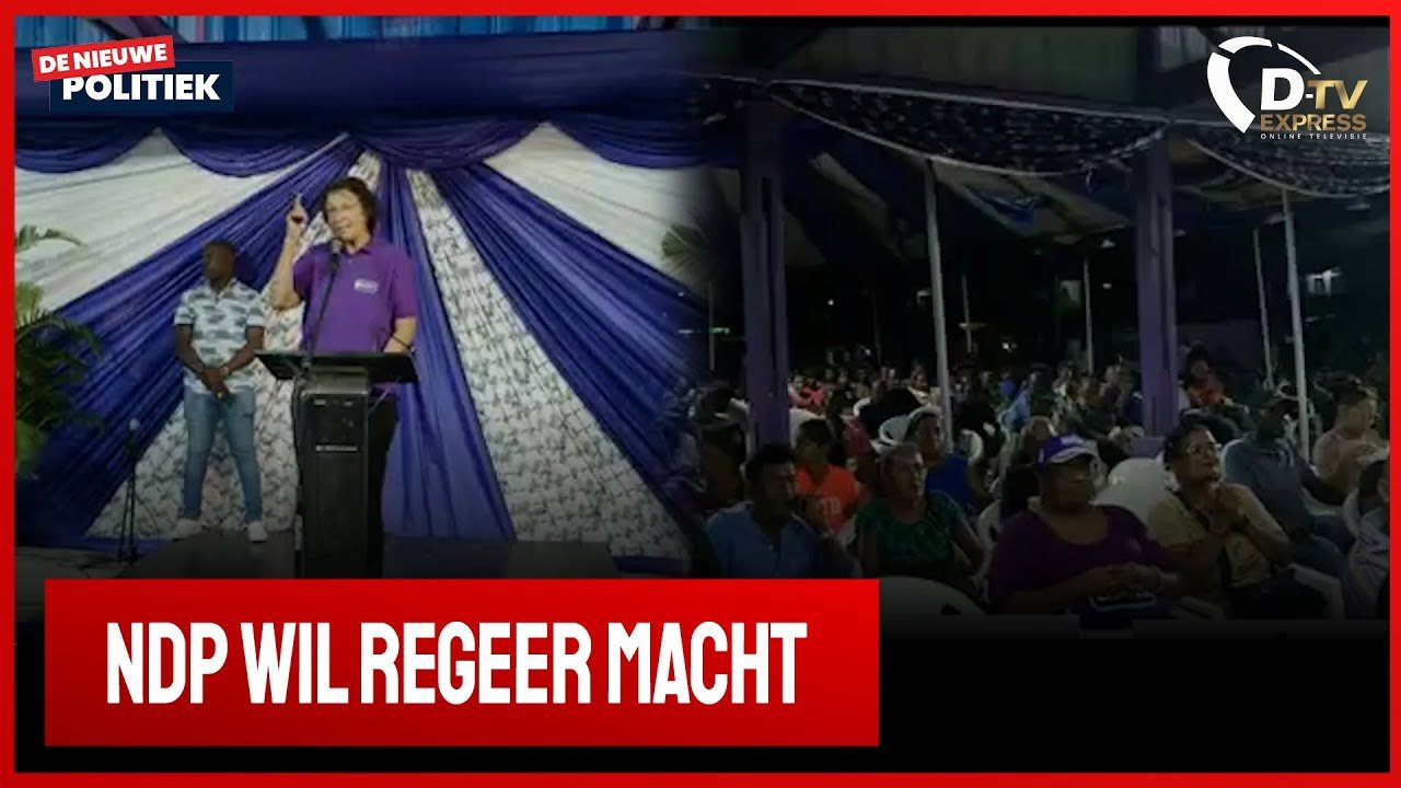 Flitsen NDP meeting vanuit Nickerie