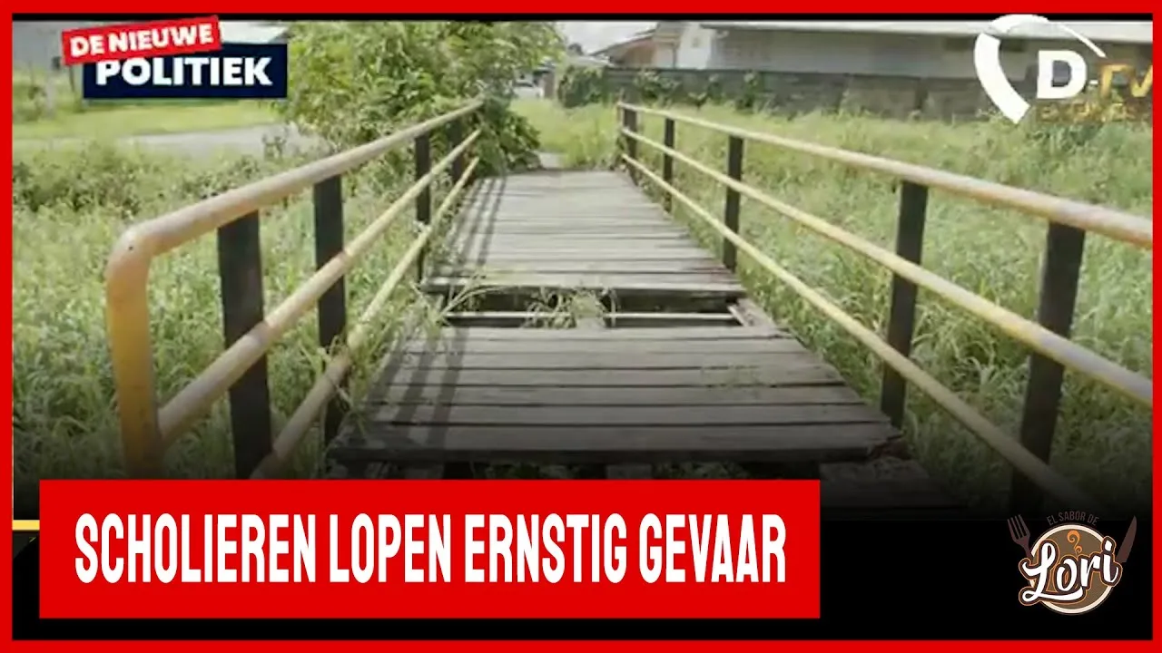 Gevaarljjke situatie Loopbrug voor scholieren hannaslust