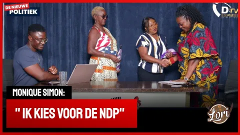 Monique Simon maakt politieke kleur kenbaar (Suriname)