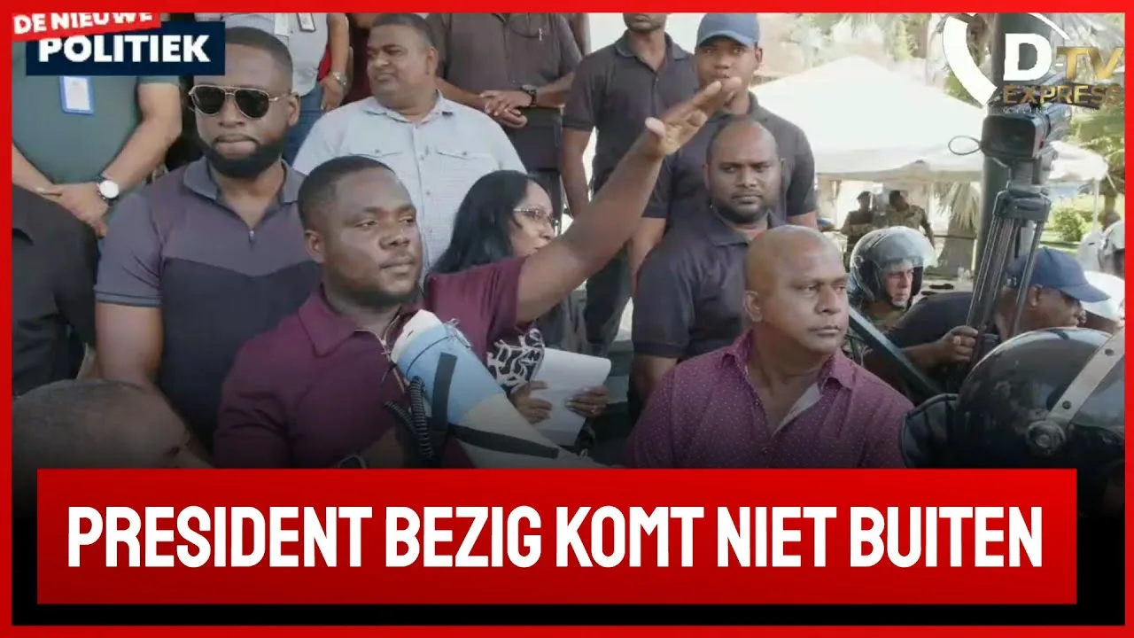 President bezig: Spreekt bonden NIET toe (Suriname)