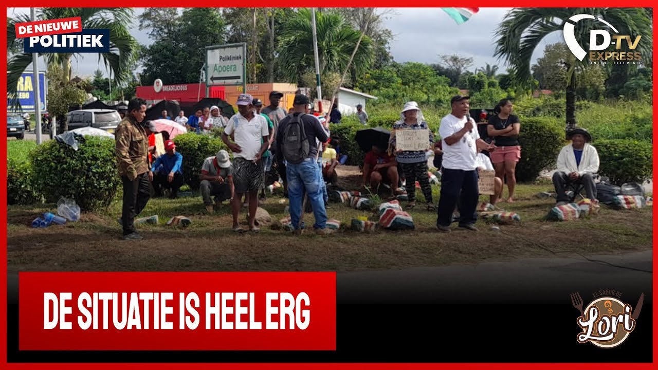 Protestactie in Kabalebo-gebied (Suriname)