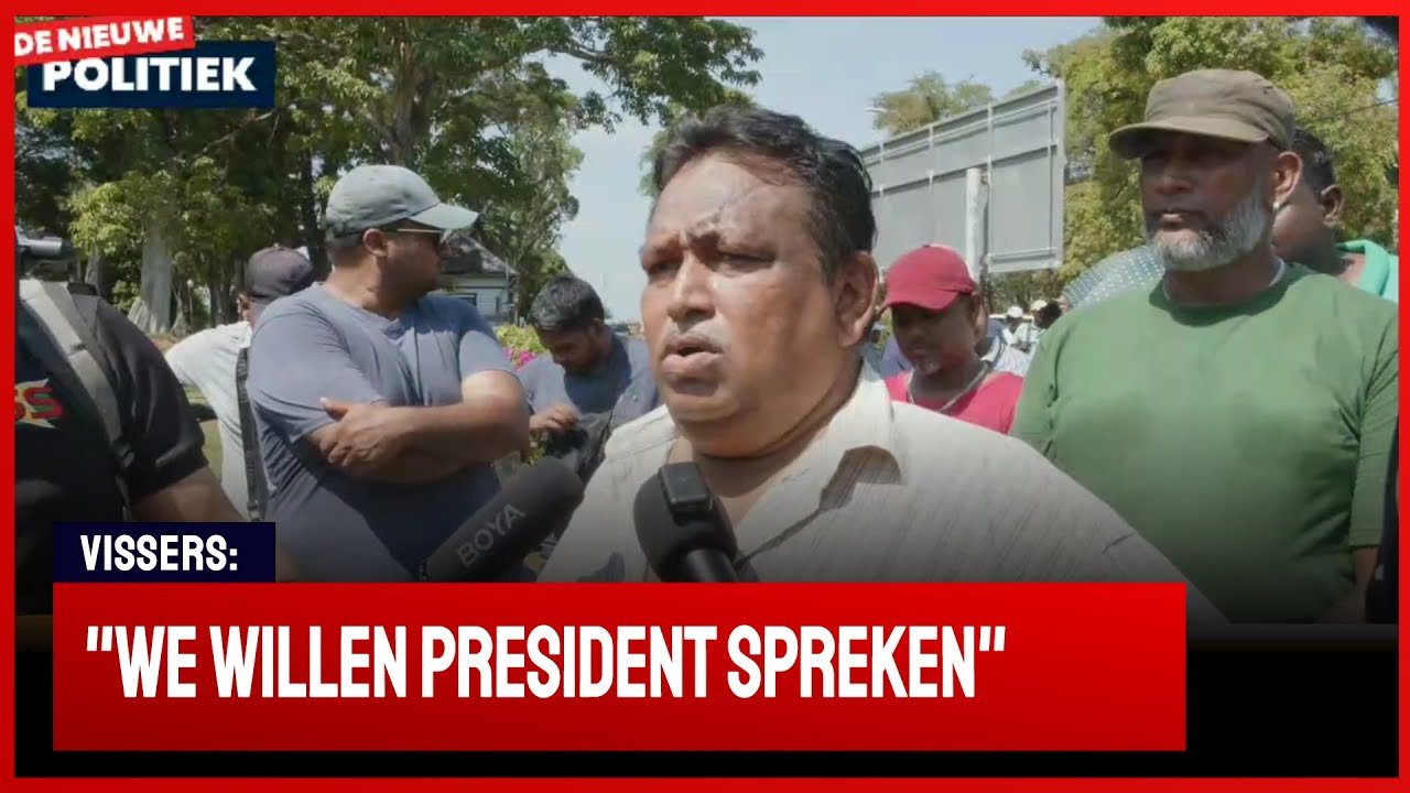 Vissers protesteren bij kabinet President (Suriname)