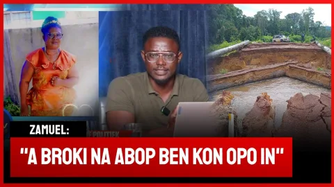 Brug te Matai weggespoeld. bewoners pissig (Suriname)