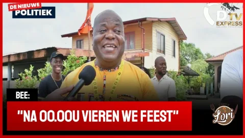 Marinus Bee brengt stem uit (Suriname)