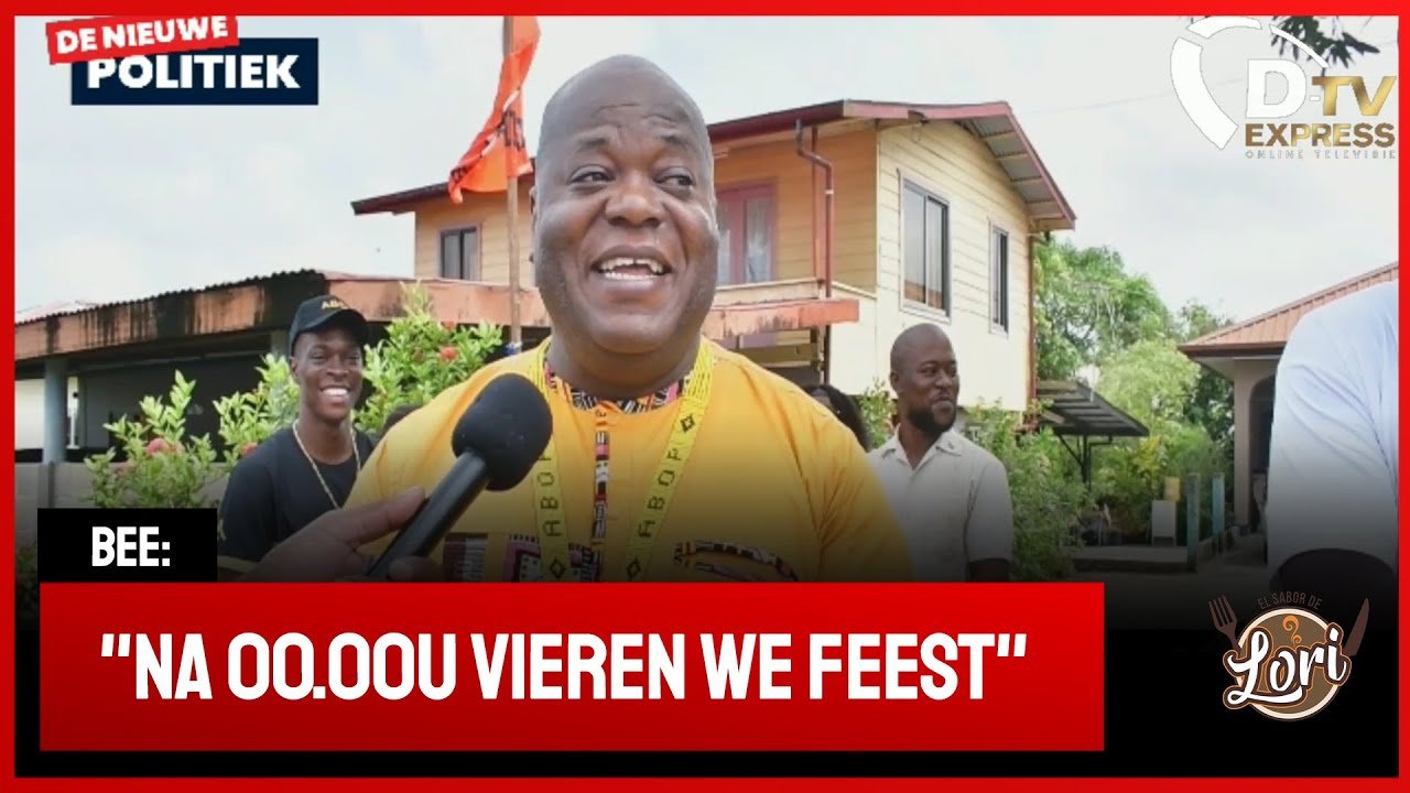 Marinus Bee brengt stem uit (Suriname)