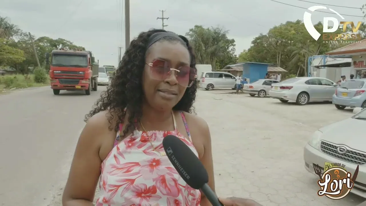 Barricade weg naar Zanderij