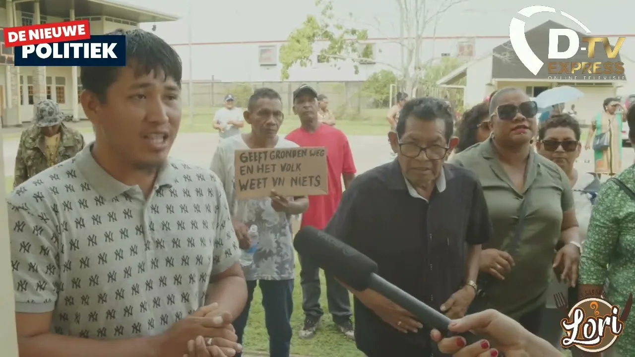bewoners Bernarddorp protesteren bij Vidshoofdkwartier
