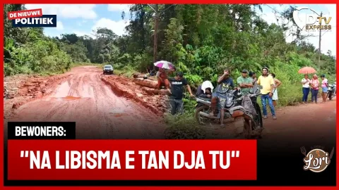 Bewoners Pikin Saron trekken weer aan de bel, weg onbegaanbaar