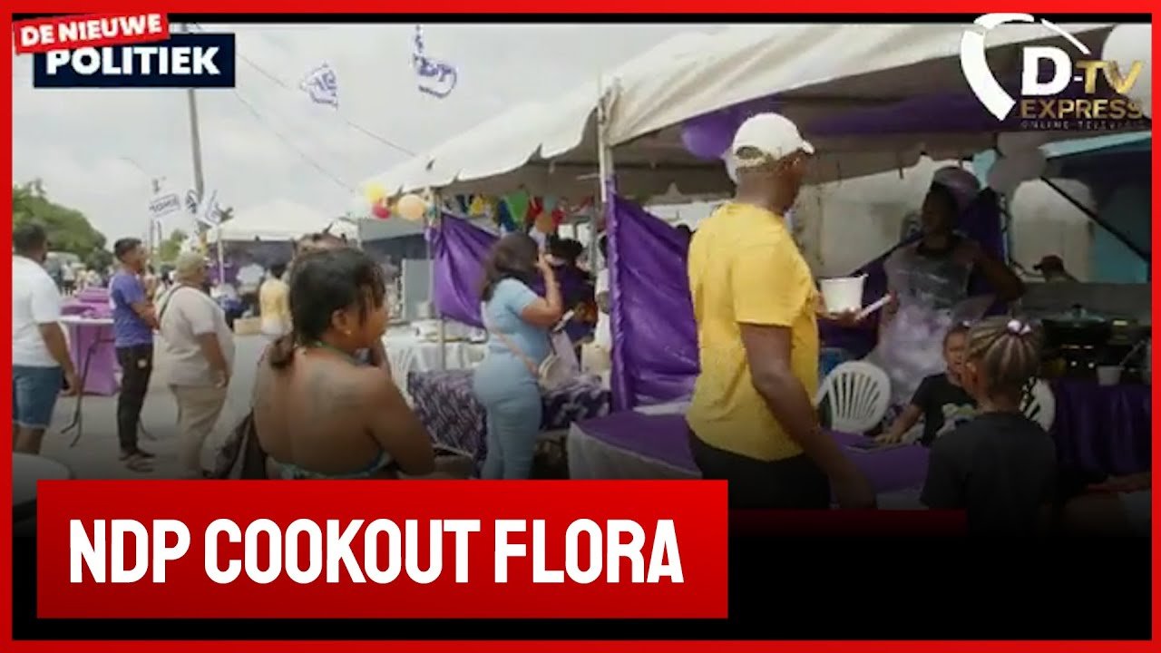 Flitsen NDP cookout vanuit Flora, Paramaribo