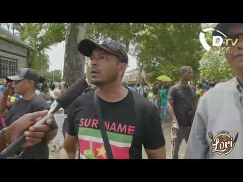 Flitsen protestactie vanuit binnenstad Paramaribo