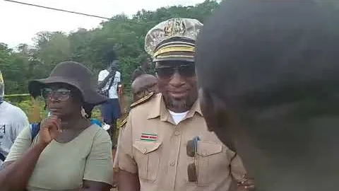 Minister Amoksie in Brokopondo