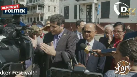 protest tegen de regering van Suriname