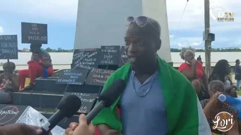 Protestactie Siebrano Piqué (Paramaribo, Suriname)