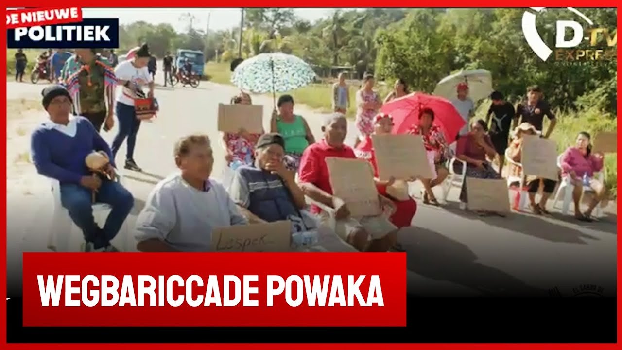 wegbariccade te Powaka