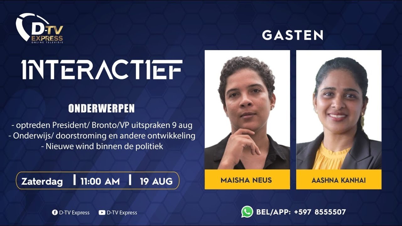 💬 INTERACTIEF • Met Maisha Neus en Aashna kanhai: Reactie president op Bronto en VP uitspraken 9 Aug
