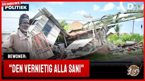 Ontruiming bouwsel berm Hannaslust (