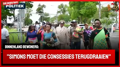 Protest tegen uitgifte consessies in Samaaka-gebied