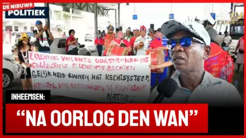 Inheemse manifesteren over vermoorde strijders