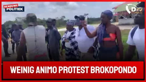 Protest in Brokopondo over heengaan Poknokkers