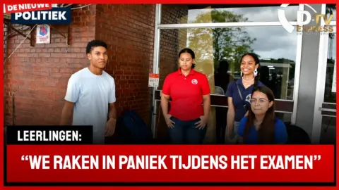 Leerlingen protesteren tegen examenwerk